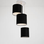 Linen 3 Lights Black Pendant