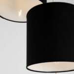 Linen 3 Lights Black Pendant - Image 3