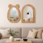 Werlix Wooden Mirror 70-70*50-55 cm - 2 Pieces