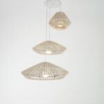Fynrel 3 Lights Beige Chandelier