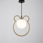 Worven 1 Light Gold × White Pendant