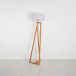 Qervin 1 Light White × Beige Floor Lamp