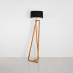 Qervin 1 Light Beige × Black Floor Lamp
