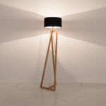 Qervin 1 Light Beige × Black Floor Lamp - Image 4