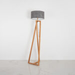 Qervin 1 Light Beige × Grey Floor Lamp