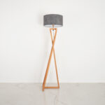 Qervin 1 Light Beige × Grey Floor Lamp - Image 2