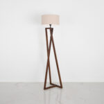 Qervin 1 Light Brown × Beige Floor Lamp