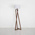 Qervin 1 Light Brown × White Floor Lamp