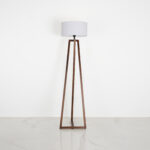 Qervin 1 Light Brown × White Floor Lamp - Image 3