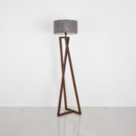 Qervin 1 Light Brown × Grey Floor Lamp