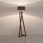 Qervin 1 Light Brown × Grey Floor Lamp - Image 4