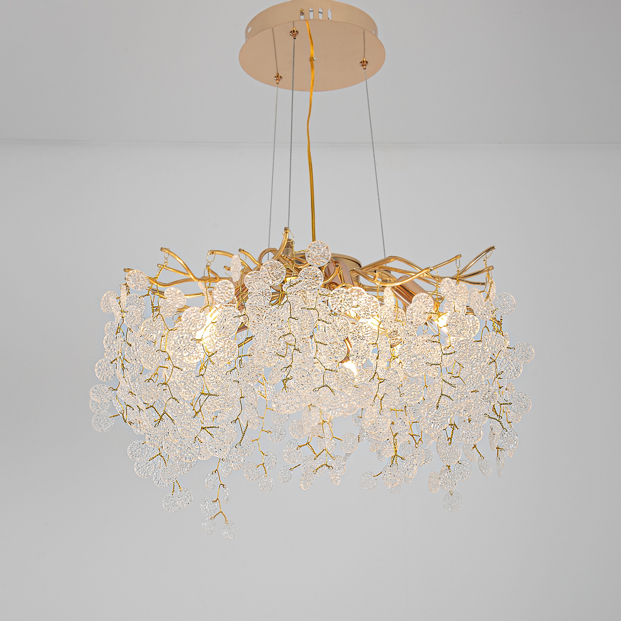 SHR-CH-151G-9L Olivia 9 Lights Gold Chandelier - Image 1