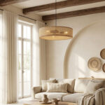 Ione 3 Lights Beige Chandelier - Image 2