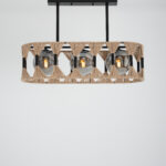 Aurelia 3 Lights Black × Beige Chandelier
