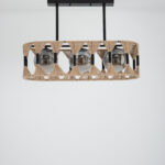 Aurelia 3 Lights Black × Beige Chandelier - Image 2