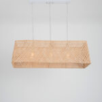 Flavia 3 Lights Beige Chandelier