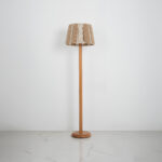 Renata 1 Light Wooden × Beige Floor Lamp
