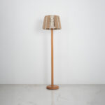 Renata 1 Light Wooden × Beige Floor Lamp - Image 3
