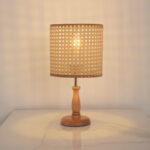 Thalía 1 Light Wooden × Beige Table Lamp - Image 2