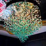 Charlotte 12 Lights Chrome × Green Chandelier