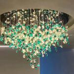 Charlotte 12 Lights Chrome × Green Chandelier - Image 2