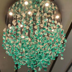Charlotte 12 Lights Chrome × Green Chandelier - Image 3