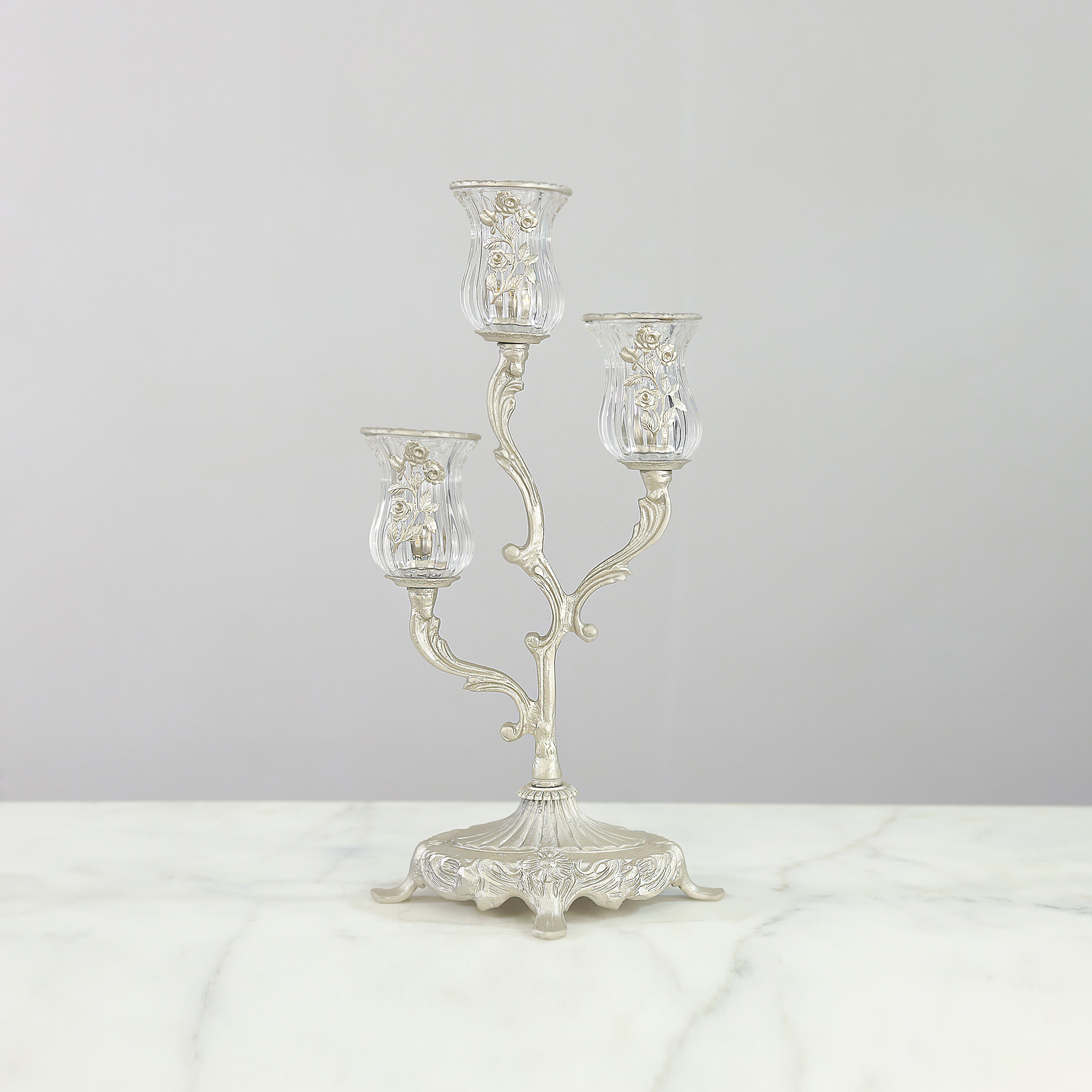 KE-CS-864N-N Anaís Champagne Candlestick - Image 1