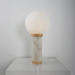 Vesta 1 Light White Table Lamp