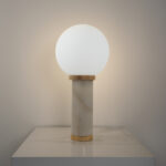 Vesta 1 Light White Table Lamp - Image 3