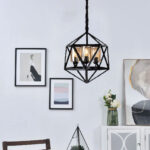 Wixa 3 Lights Black Chandelier