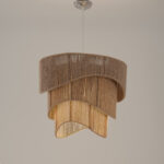 Orla 3 Lights Beige Chandelier - Image 2
