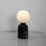 Sidonie 1 Light Black × White Table Lamp
