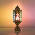 فانوس رمضان قرطبة 1 لمبة ذهبي