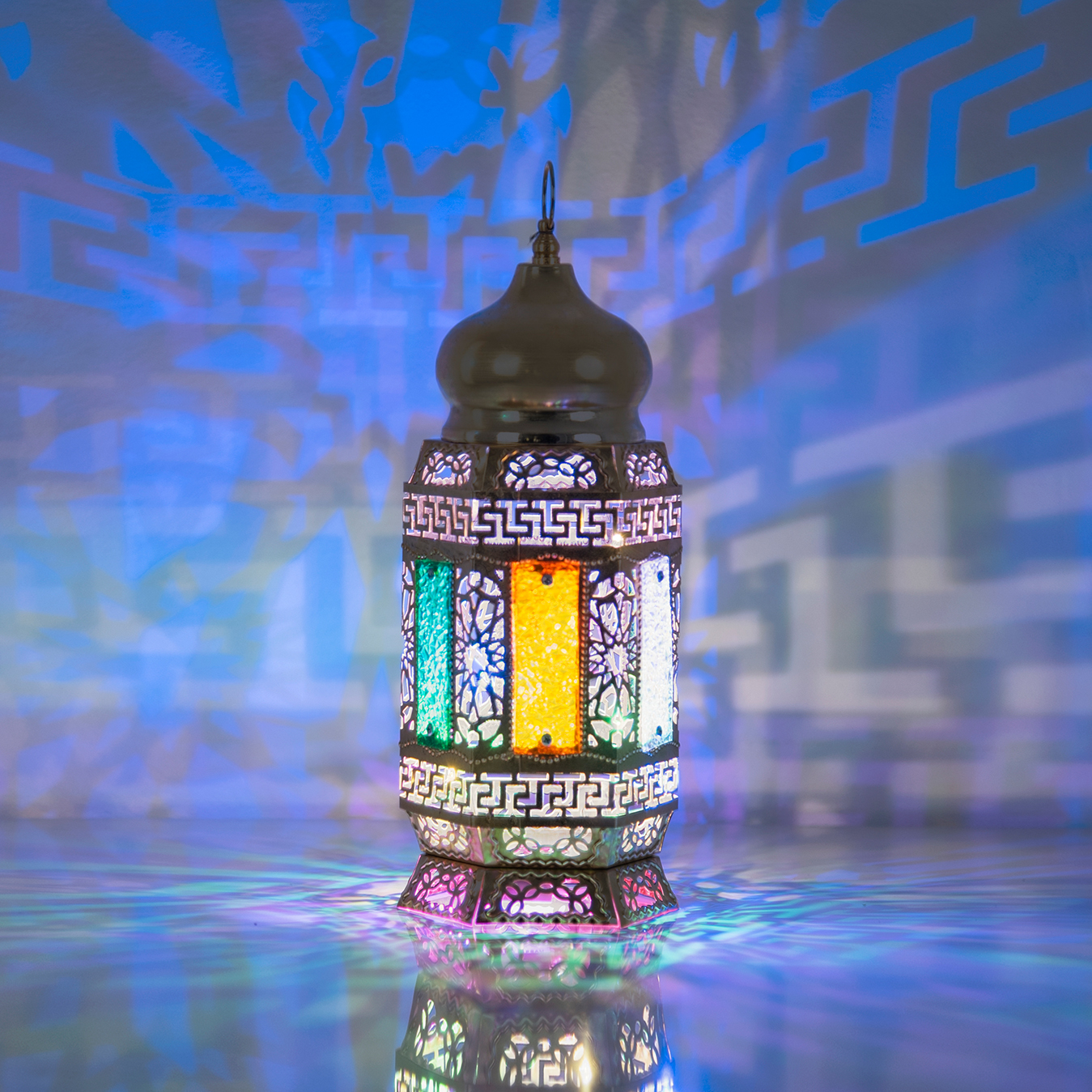 EDL-PD-284G-1L Turath 1 Light Gold Lantern - Image 1