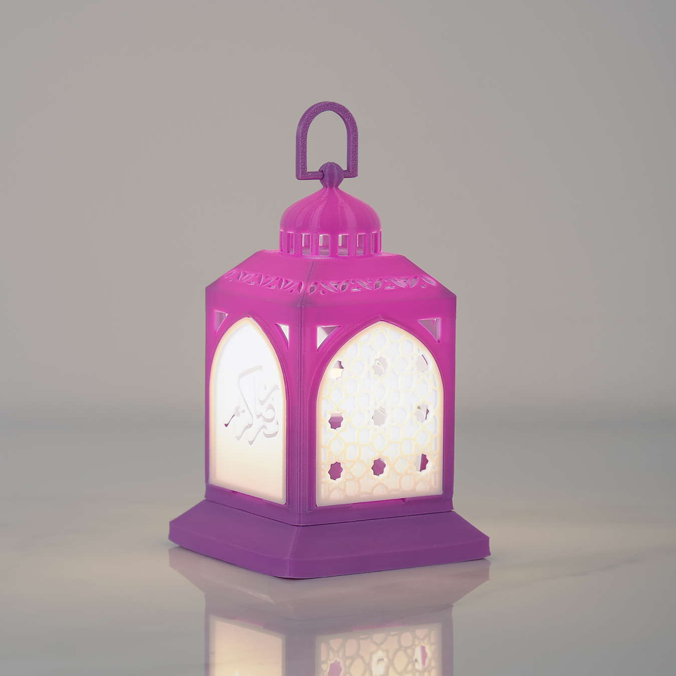 WAN-PD-187N-1L Purple Modern Lantern Small - Image 1