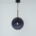 Melanie 1 Light Gold × Grey Pendant
