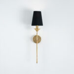 Basia 1 Light Gold × Black Wall Lamp - Image 2