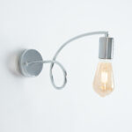 Ania 1 Light Silver Wall Lamp