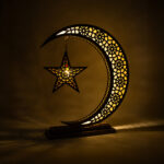 هلال رمضان مع نجمه تاج إضاءة ليد ذهبي - Image 3