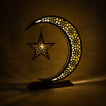 هلال رمضان مع نجمه تاج إضاءة ليد ذهبي - Image 3