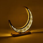 هلال رمضان مع نجمه فنون إضاءة ليد ذهبي - Image 2