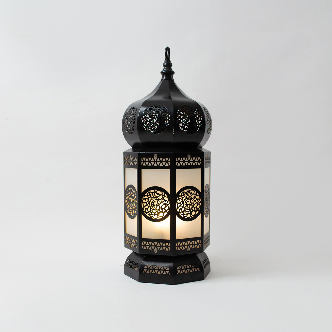 SRG-PD-139B-N فانوس رمضان سلسبيل 2 لمبة أسود - Image 1