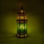 فانوس رمضان أناقة 2 لمبة ذهبي - Image 2