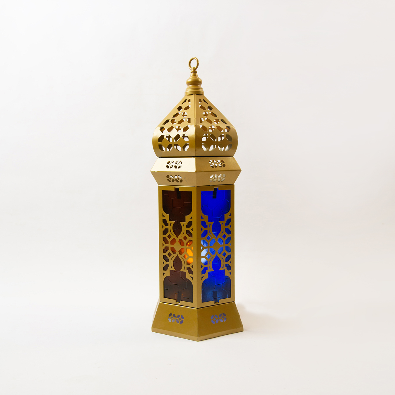 SRG-PD-156G-N Jamal 1 Light Gold Lantern - Image 1