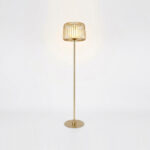 Iris 1 Light Gold Floor Lamp