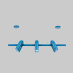 Daran 6 LED Lights Blue Chandelier - Image 2