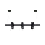 Kryos 6 LED Lights Black Chandelier