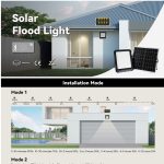Zenit 50W LED Solar Black Flood Light - Image 2