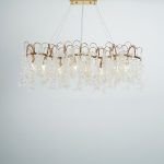 Zenova 8 Lights Gold Chandelier