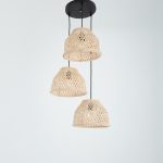 Luxirit 3 Lights Boho Beige Chandelier